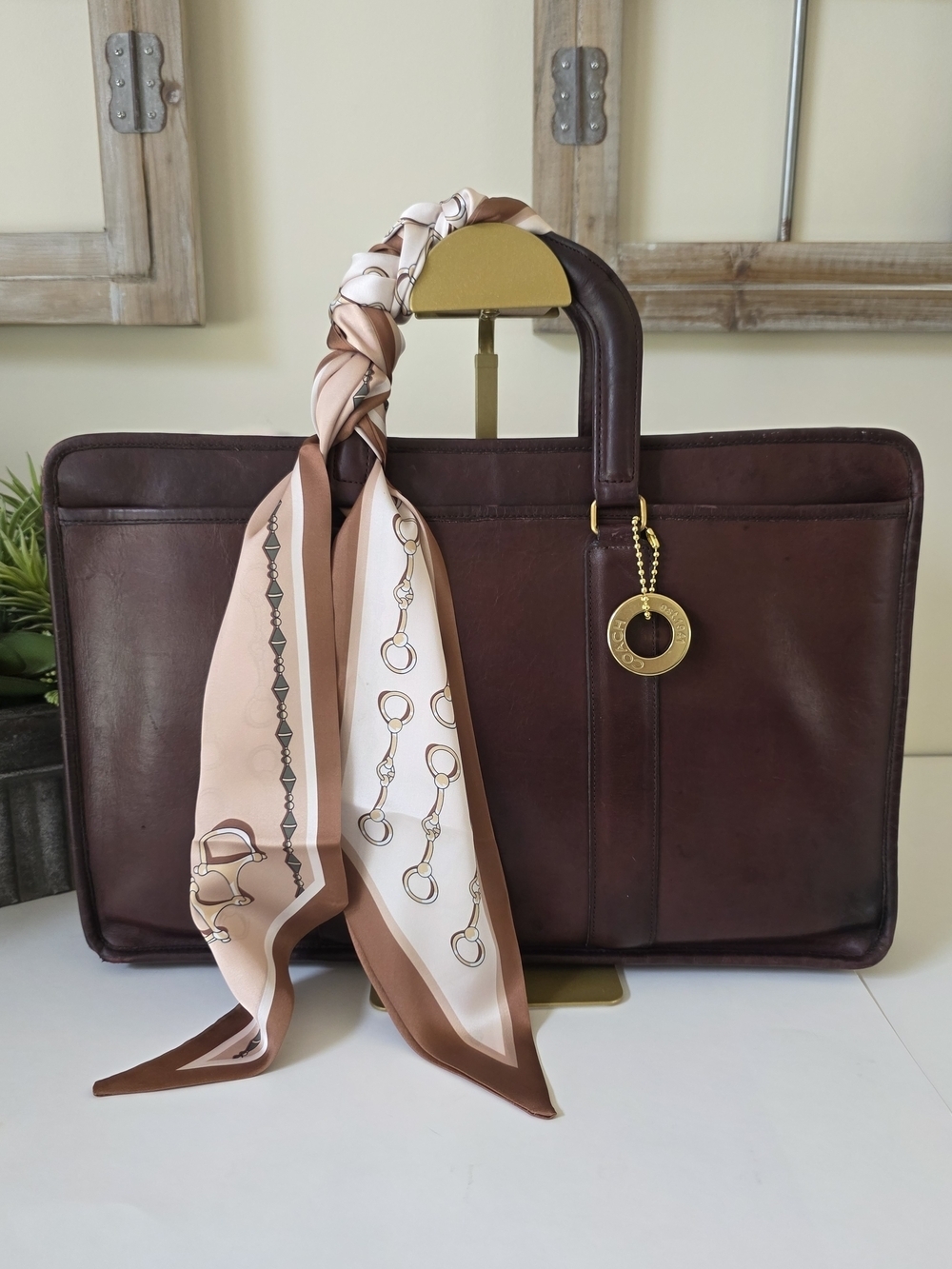 Vintage Coach Embassy Briefcase NYC Burgandy Glove Tanned Leather - Picture 2 of 16